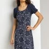 Roman Blue Mixed Floral Spot Print Frill Hem Dress 2 Roman Blue Mixed Floral Spot Print Frill Hem Dress -Roman Sales Shop unnamed file 2982