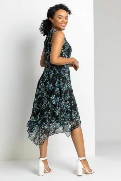 Roman Black Petite Floral Print Hanky Hem Dress 8 Roman Black Petite Floral Print Hanky Hem Dress -Roman Sales Shop unnamed file 2989