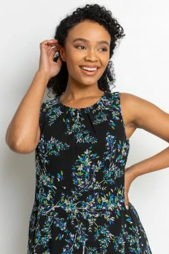 Roman Black Petite Floral Print Hanky Hem Dress 10 Roman Black Petite Floral Print Hanky Hem Dress -Roman Sales Shop unnamed file 2991