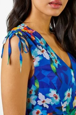 Roman Blue Floral Print Frill Detail Maxi Dress 11 Roman Blue Floral Print Frill Detail Maxi Dress -Roman Sales Shop unnamed file 2996