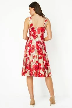 Roman Red Floral Printed Panel Dress 9 Roman Red Floral Printed Panel Dress -Roman Sales Shop unnamed file 301
