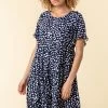 Roman Navy Abstract Spot Print Smock Dress 1 Roman Navy Abstract Spot Print Smock Dress -Roman Sales Shop unnamed file 3010