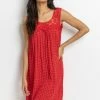 Roman Red Ditsy Print Lace Yoke Swing Dress -Roman Sales Shop unnamed file 3039