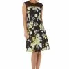Roman Yellow Contrast Floral Print Fit & Flare Dress -Roman Sales Shop unnamed file 3051