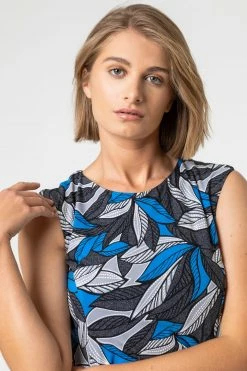 Roman Grey Textured Leaf Print Fit & Flare Dress 10 Roman Grey Textured Leaf Print Fit & Flare Dress -Roman Sales Shop unnamed file 3086