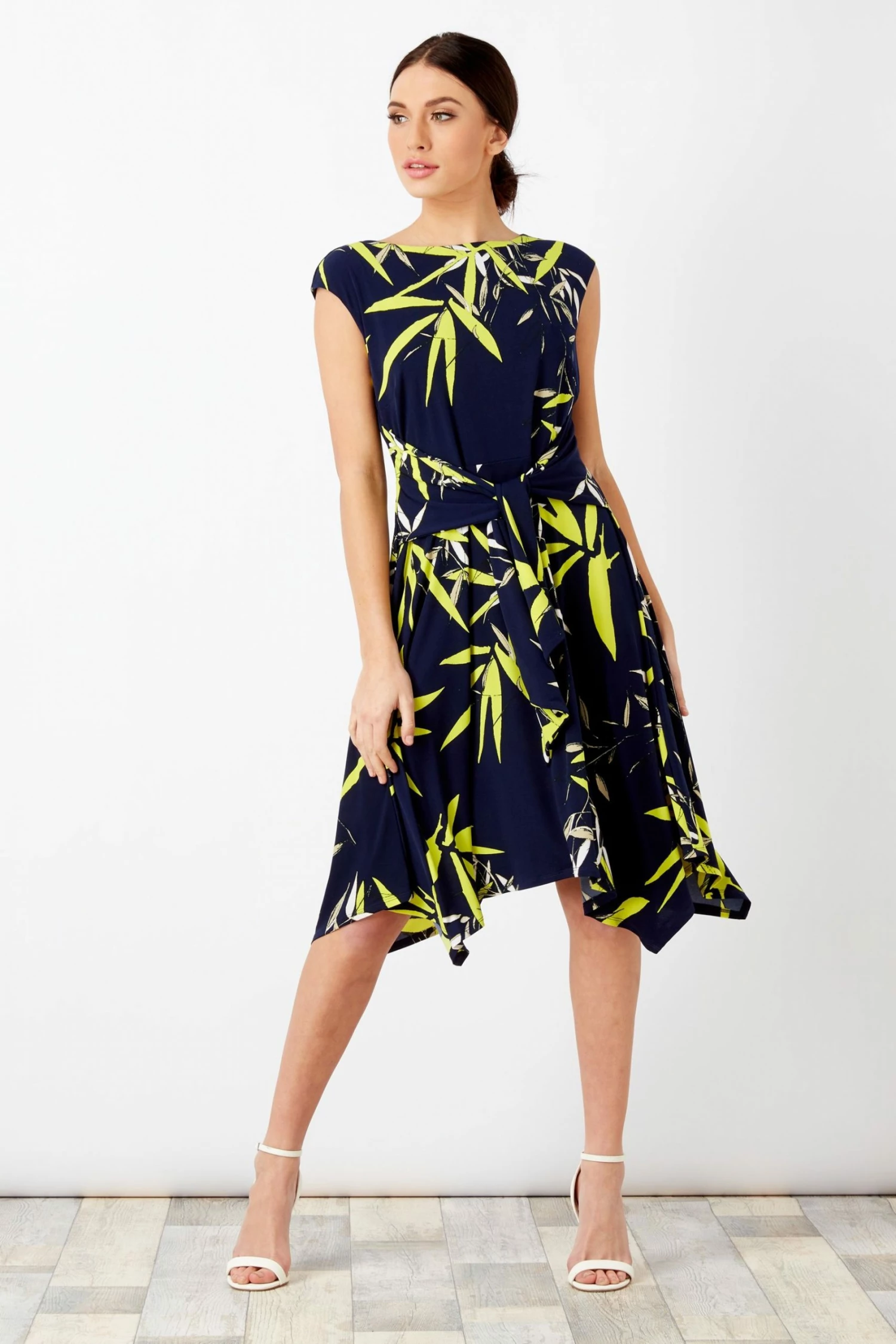 Roman Navy Oriental Fit And Flare Dress 3 Roman Navy Oriental Fit And Flare Dress