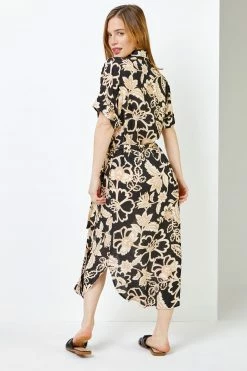 Roman Black Petite Floral Print Shirt Dress 10 Roman Black Petite Floral Print Shirt Dress -Roman Sales Shop unnamed file 3101