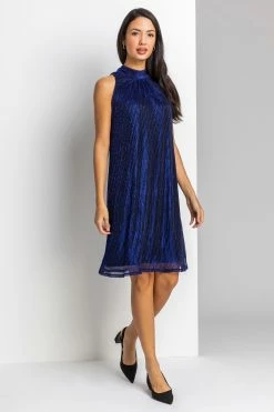 Roman Blue Shimmer Cutaway High Neck Dress 9 Roman Blue Shimmer Cutaway High Neck Dress -Roman Sales Shop unnamed file 3117