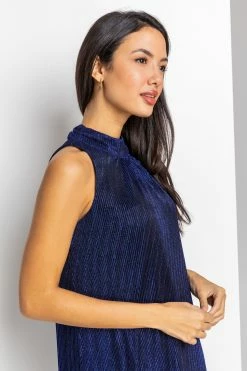 Roman Blue Shimmer Cutaway High Neck Dress 10 Roman Blue Shimmer Cutaway High Neck Dress -Roman Sales Shop unnamed file 3118