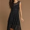 Roman Black Lace Dipped Hem Fit & Flare Dress 1 Roman Black Lace Dipped Hem Fit & Flare Dress -Roman Sales Shop unnamed file 3125