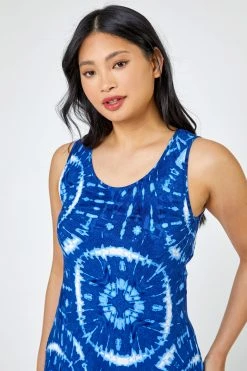 Roman Blue Petite Tie Dye Print Maxi Dress 11 Roman Blue Petite Tie Dye Print Maxi Dress -Roman Sales Shop unnamed file 3133