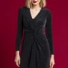 Roman Black Twist Front Sparkle Embellished Dress 1 Roman Black Twist Front Sparkle Embellished Dress -Roman Sales Shop unnamed file 3151