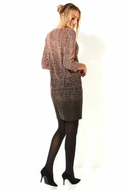 Roman Pink Ombre Textured Shift Dress -Roman Sales Shop unnamed file 3159