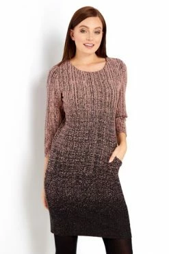 Roman Pink Ombre Textured Shift Dress -Roman Sales Shop unnamed file 3162