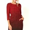Roman Red Ombre Textured Shift Dress -Roman Sales Shop unnamed file 3163