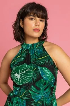 Roman Green Textured Leaf Print Tiered Maxi Dress 10 Roman Green Textured Leaf Print Tiered Maxi Dress -Roman Sales Shop unnamed file 3171