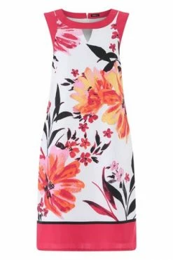 Roman Pink Floral Border Shift Dress -Roman Sales Shop unnamed file 3202