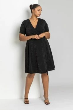 Roman Red Curve Shimmer Wrap Dress 11 Roman Red Curve Shimmer Wrap Dress -Roman Sales Shop unnamed file 3207