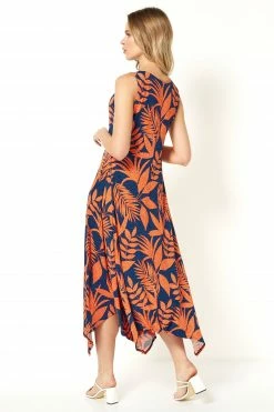 Roman Orange Tropical Hanky Hem Midi Dress 7 Roman Orange Tropical Hanky Hem Midi Dress -Roman Sales Shop unnamed file 3219
