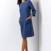 Roman Blue Denim Contrast Stitch Jersey Shift Dress 2 Roman Blue Denim Contrast Stitch Jersey Shift Dress -Roman Sales Shop unnamed file 3241