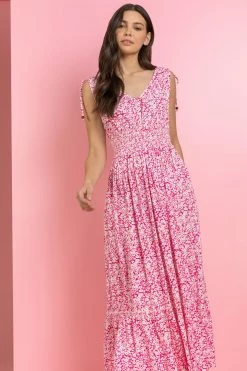 Roman Pink Ditsy Floral Shirred Waist Maxi Dress 11 Roman Pink Ditsy Floral Shirred Waist Maxi Dress -Roman Sales Shop unnamed file 325
