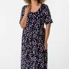 Roman Navy Curve Ditsy Floral Print Midi Dress 2 Roman Navy Curve Ditsy Floral Print Midi Dress -Roman Sales Shop unnamed file 3268
