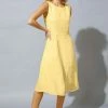 Roman Yellow Fit & Flare Button Back Pocket Dress 2 Roman Yellow Fit & Flare Button Back Pocket Dress -Roman Sales Shop unnamed file 3273