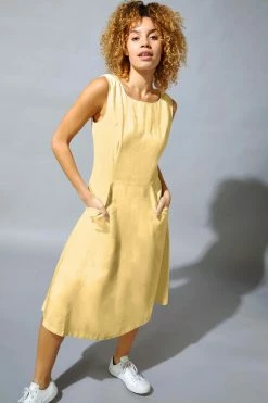 Roman Yellow Fit & Flare Button Back Pocket Dress 9 Roman Yellow Fit & Flare Button Back Pocket Dress -Roman Sales Shop unnamed file 3275