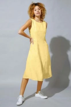 Roman Yellow Fit & Flare Button Back Pocket Dress 11 Roman Yellow Fit & Flare Button Back Pocket Dress -Roman Sales Shop unnamed file 3277
