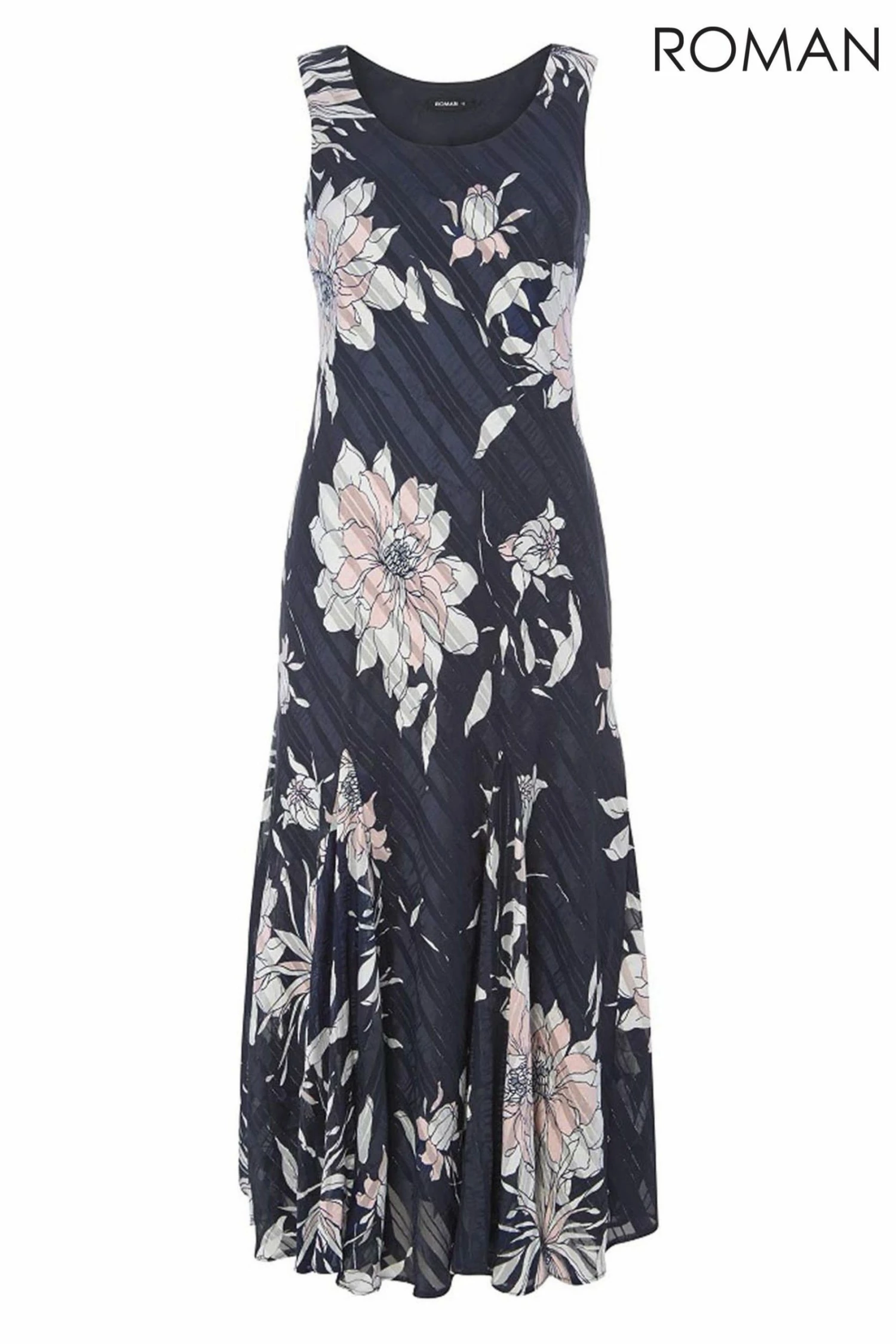 Roman Navy Bias Cut Print 6 Roman Navy Bias Cut Print - Image 4