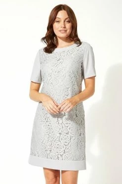 Roman Grey Lace Shift Dress -Roman Sales Shop unnamed file 33