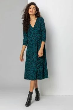 Roman Red Animal Print Jacquard Dress 14 Roman Red Animal Print Jacquard Dress -Roman Sales Shop unnamed file 3310