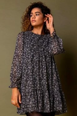 Roman Black Paisley Foil Print Tunic Dress 11 Roman Black Paisley Foil Print Tunic Dress -Roman Sales Shop unnamed file 3321