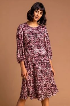 Roman Red Abstract Spot Tea Dress -Roman Sales Shop unnamed file 3337