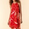 Roman Red Tie Dye Halter Neck Midi Dress -Roman Sales Shop unnamed file 3338