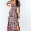 Roman Pink Animal Floral Print Maxi Tea Dress -Roman Sales Shop unnamed file 3349