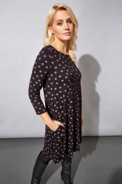 Roman Black Spot Print Swing Dress 10 Roman Black Spot Print Swing Dress -Roman Sales Shop unnamed file 3362