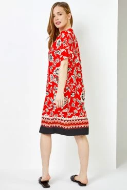 Roman Red Petite Contrast Floral Print Shirt Dress 11 Roman Red Petite Contrast Floral Print Shirt Dress -Roman Sales Shop unnamed file 3397