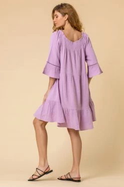 Roman Purple Tiered Cotton Tie Detail Smock Dress 8 Roman Purple Tiered Cotton Tie Detail Smock Dress -Roman Sales Shop unnamed file 3408