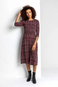 Roman Red Zig Zag Print Midi Dress 11 Roman Red Zig Zag Print Midi Dress -Roman Sales Shop unnamed file 3416
