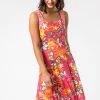 Roman Pink Floral Print Fit And Flare Dress 1 Roman Pink Floral Print Fit And Flare Dress -Roman Sales Shop unnamed file 3435