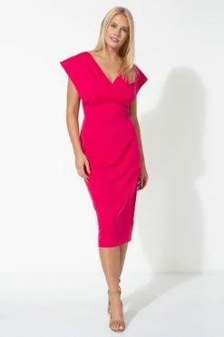 Roman Pink Cross Front Midi Dress 13 Roman Pink Cross Front Midi Dress -Roman Sales Shop unnamed file 344