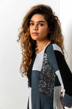 Roman Grey Hanky Hem Patch Dress -Roman Sales Shop unnamed file 3443