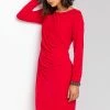 Roman Red Sparkle Embellished Ruched Dress 2 Roman Red Sparkle Embellished Ruched Dress -Roman Sales Shop unnamed file 3445
