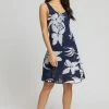 Roman Blue Floral Print Layered Fit & Flare Dress 1 Roman Blue Floral Print Layered Fit & Flare Dress -Roman Sales Shop unnamed file 3461
