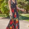Roman Black Floral Contrast Band Maxi Dress 1 Roman Black Floral Contrast Band Maxi Dress -Roman Sales Shop unnamed file 347
