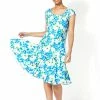 Roman Blue Floral Garden Print Panel Dress -Roman Sales Shop unnamed file 3483