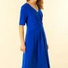 Roman Blue Ruched Waist Midi Dress 1 Roman Blue Ruched Waist Midi Dress -Roman Sales Shop unnamed file 3502