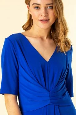 Roman Blue Ruched Waist Midi Dress 10 Roman Blue Ruched Waist Midi Dress -Roman Sales Shop unnamed file 3505