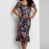Roman Blue Floral Print Frill Hem Midi Dress 1 Roman Blue Floral Print Frill Hem Midi Dress -Roman Sales Shop unnamed file 3533